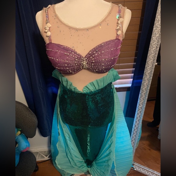 Secret Honey Disney Little Mermaid Ariel Fishtail Halloween Costume Set - Picture 3 of 6